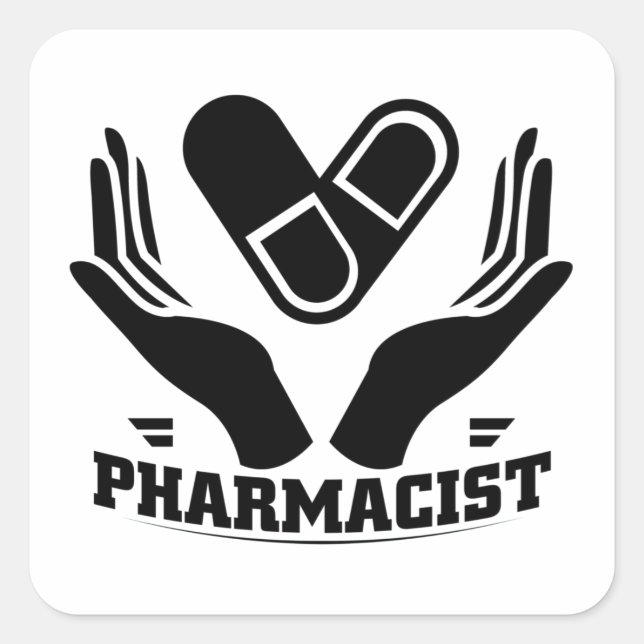 Pharmacist | Pharmacy Pharmaceutical Medicine Gift Square Sticker (Front)