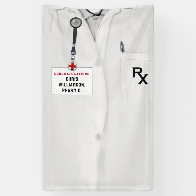 Pharmacist Pharmacy School Graduation Banner (Vertical)