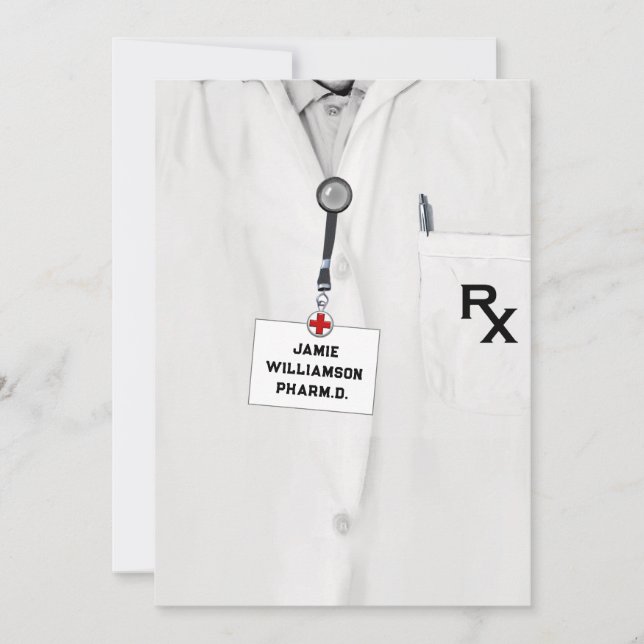 Pharmacist Pharmacy School Graduation Party Invitation (Front)