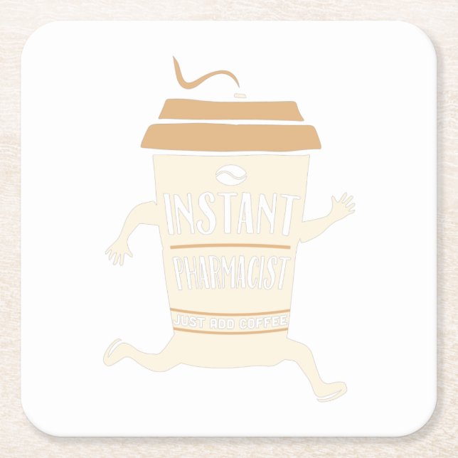 Pharmacist Profession | Pharmacy Pharmacist Gift Square Paper Coaster (Front)