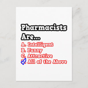 Pharmacist Quiz...Joke Postcard