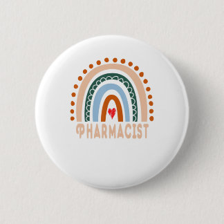 Pharmacist Rainbow Cute Appreciation Essential Wor 2 Inch Round Button