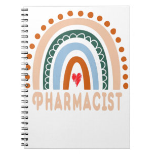 Pharmacist Rainbow Cute Appreciation Essential Wor Notebook