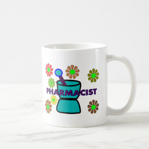 "Pharmacist"  Retro Flowers T-Shirts & Gifts Coffee Mug