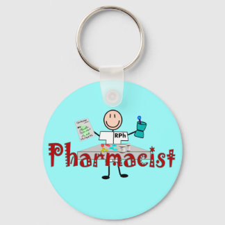Pharmacist Stick Person--Gifts Keychain
