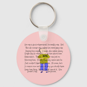PHARMACIST Story ARt "He Lost it!" Keychain