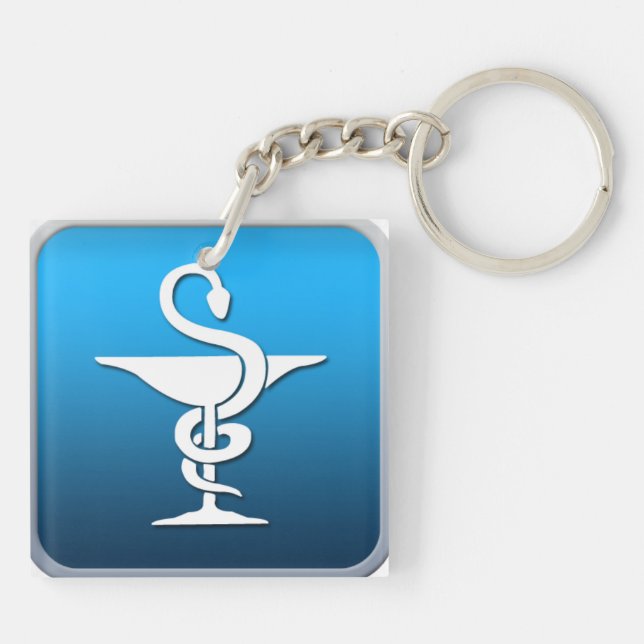 Pharmacist Symbol Keychain (Back)