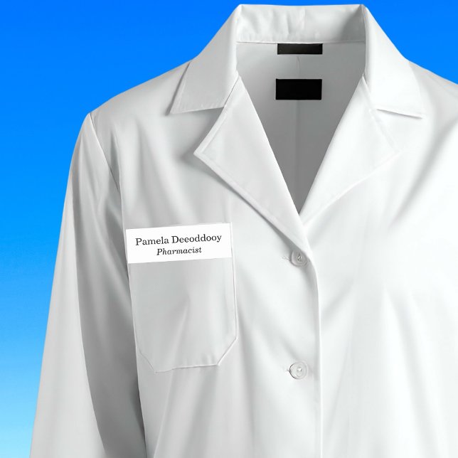 Pharmacist White Name Tag (Creator Uploaded)
