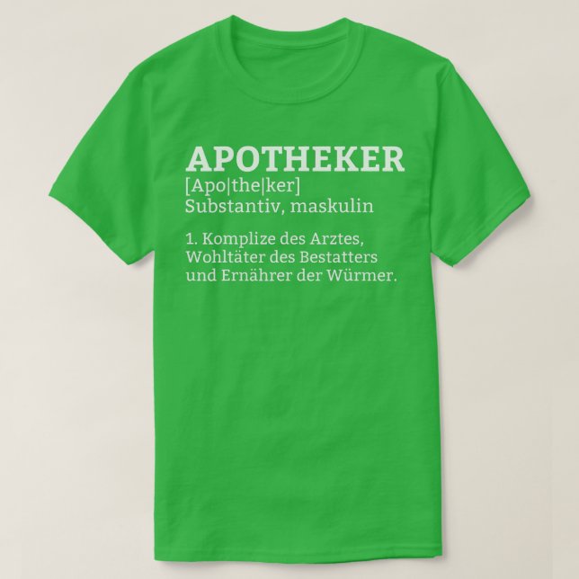 Pharmacist word explanation dictionary  T-Shirt (Design Front)