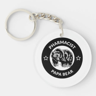Pharmaciste personnalisé Papa Bear Porte - clé
