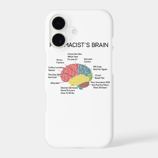 Pharmacist's Brain Funny Pharmacist Pharmacy Tech (Back)