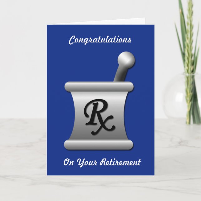 Pharmacist's Custom Retirement Card (Front)
