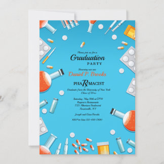 Pharmacologie Graduation Party Invitation