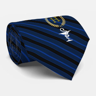 Pharmacology Professional Framed Monogram Blue Tie