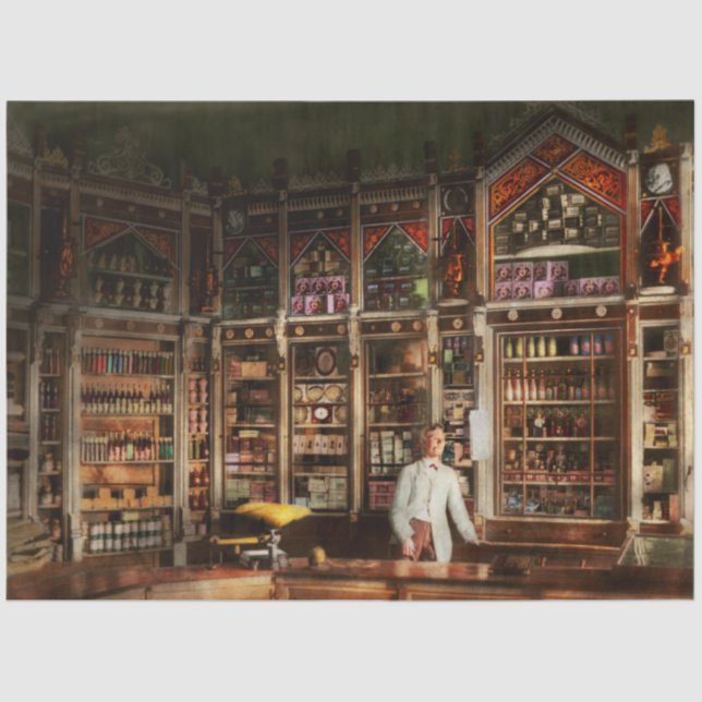 Pharmacy - A Russian Pharmacy 1885 Tissue Paper (Front)