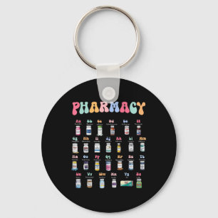 Pharmacy Alphabet Doctor Of Pharmacy Tech Medicine Keychain