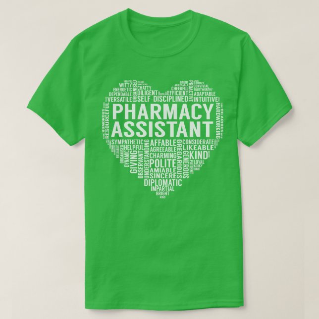 Pharmacy Assistant Heart T-Shirt (Design Front)