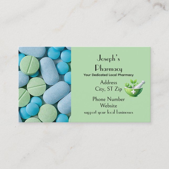 “Pharmacy” Business Card (Front)