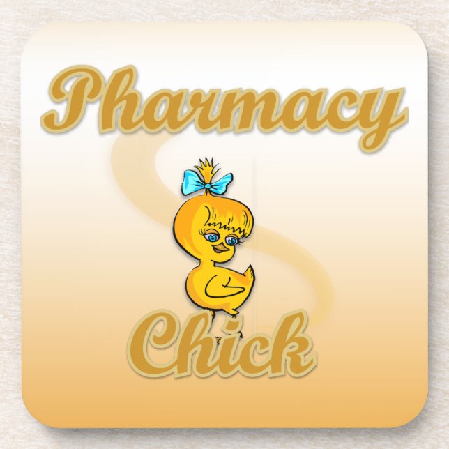Pharmacy Chick Coaster (Front)