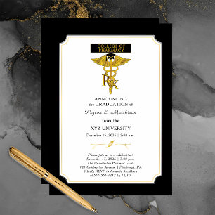 Pharmacy College Pharmacist  Toxicology Graduation Invitation