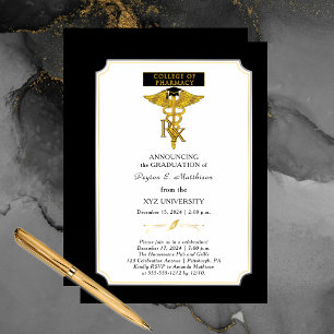 Pharmacy College Pharmacist  Toxicology Graduation Invitation