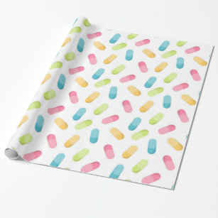 Pharmacy Colourful Pills Medical Wrapping Paper