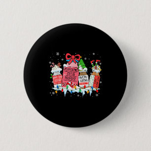 Pharmacy Crew Christmas Pharmacist Medicine Reinde 2 Inch Round Button