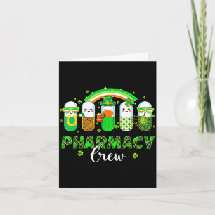 Pharmacy crew funny pills rainbow pharmacist st card
