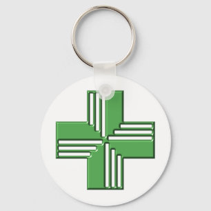 Pharmacy Cross Keychain