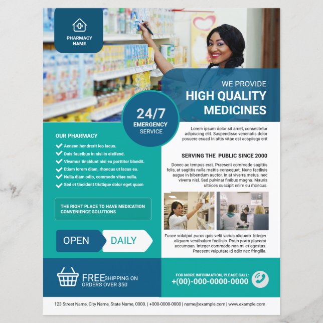 Pharmacy Flyer Template (Front)