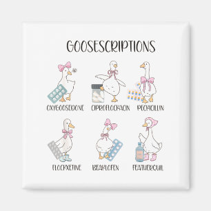 Pharmacy Funny Goose Silly Prescriptions Puns Medi Magnet