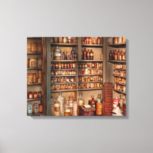 Pharmacy - Get me that bottle on the second shelf Canvas Print