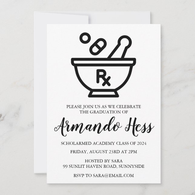 pharmacy graduation invitations (Front)