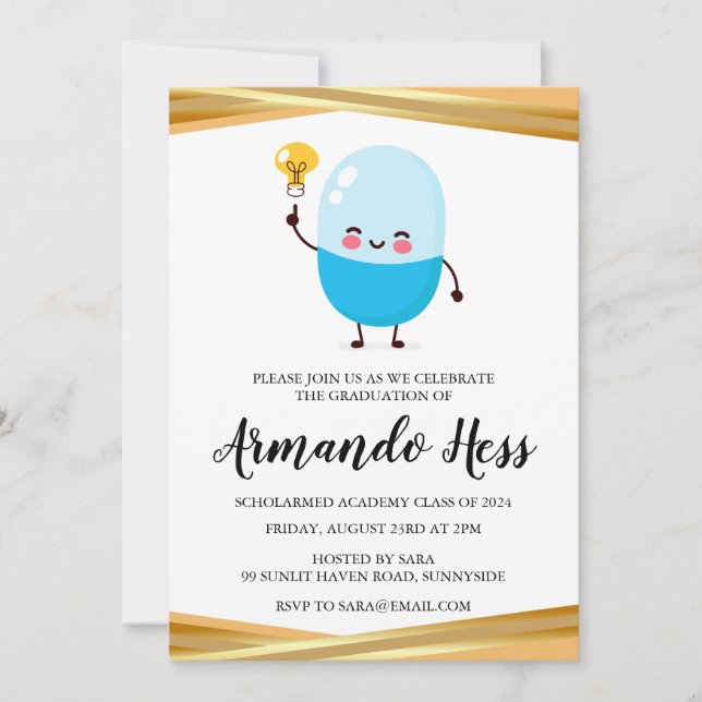 pharmacy graduation invitations (Front)
