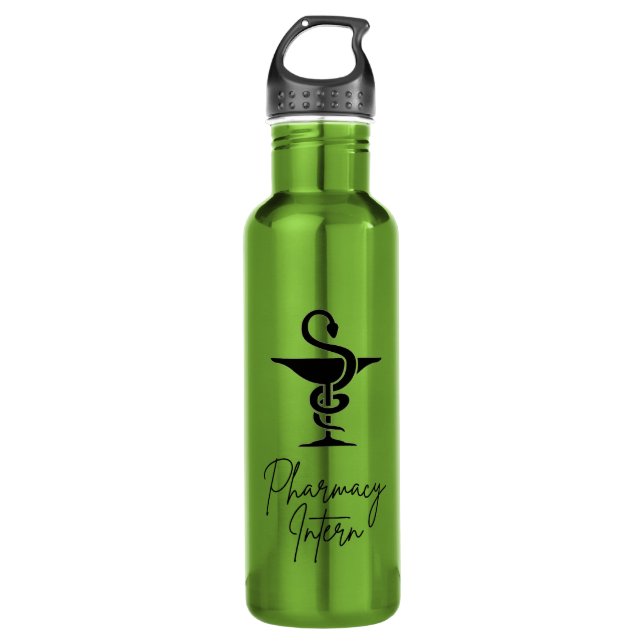 Pharmacy Intern Green  710 Ml Water Bottle (Front)
