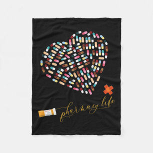 Pharmacy Life Pharmacist Heart Happy Valentine's D Fleece Blanket