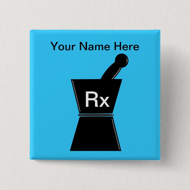 Pharmacy Name Pins Customizable Name Add (Front)