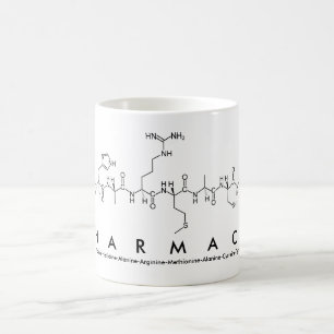 Pharmacy peptide word mug