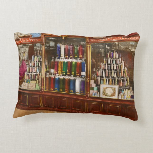 Pharmacy - Pharmaceutical Elegance 1876 Accent Pillow (Back)