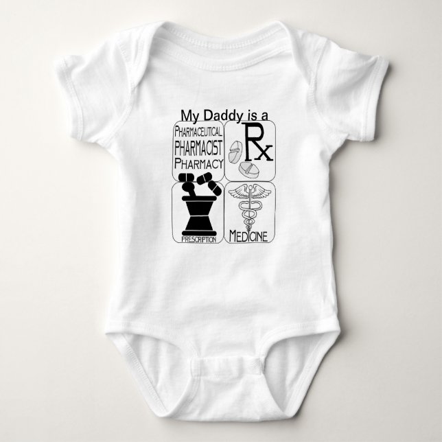 Pharmacy Pharmacist LOGO Baby Bodysuit (Front)