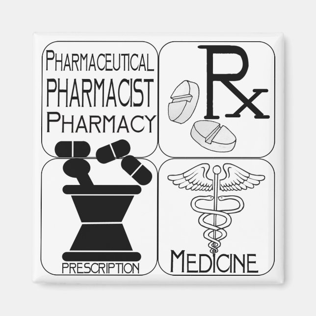 Pharmacy Pharmacist LOGO Magnet (Front)