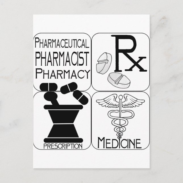 Pharmacy Pharmacist LOGO Postcard (Front)