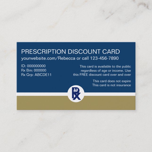 Pharmacy Prescription Business Cards (Front)