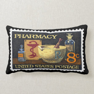 Pharmacy Rx Stamp~Pharmacist ~Druggist~Apothecary Lumbar Pillow