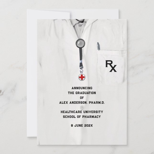 Pharmacy School Graduation Announcement  (Front)