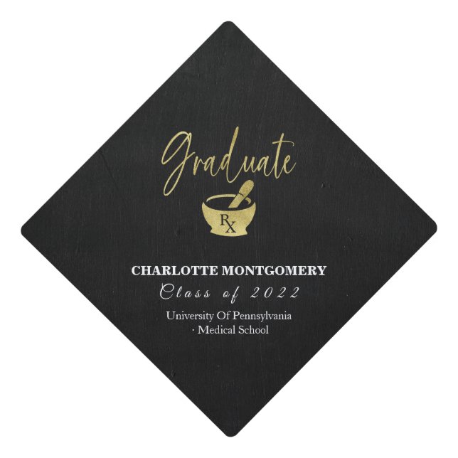 Pharmacy School Graduation Cap Topper (Front)