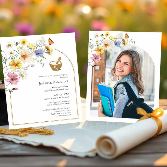 Pharmacy School Graduation Party Photo Invitation (Creator Uploaded)