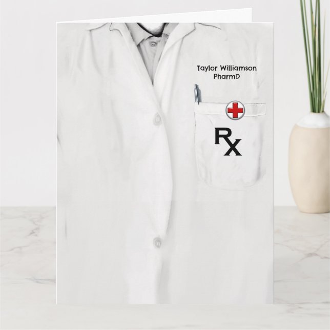 Pharmacy School Pharmacist Graduation Card (Front)