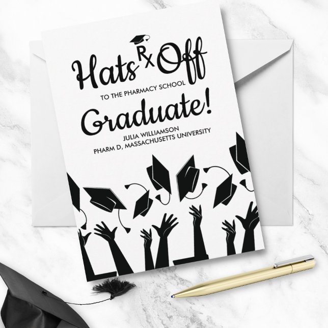 Pharmacy School Rx Grad Photo Graduation Party Invitation (Creator Uploaded)