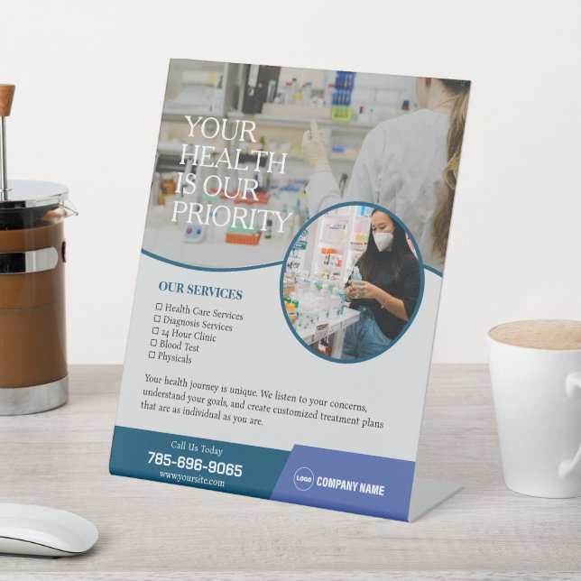 Pharmacy Services Custom Pedestal Sign (In SItu)